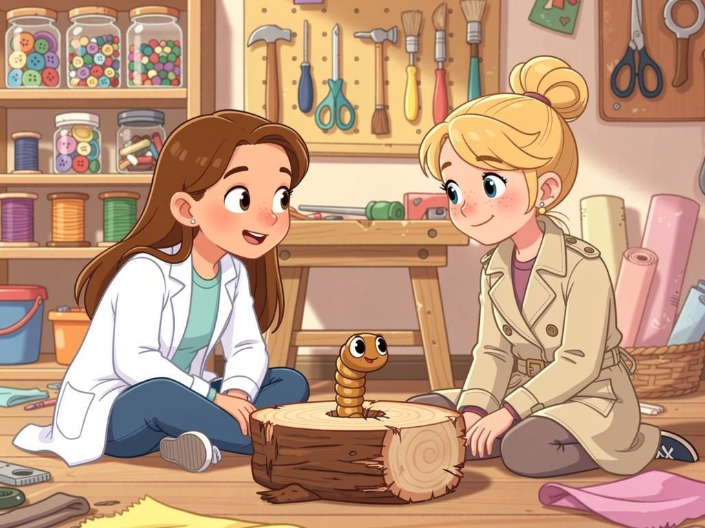 Merel en Mees in het schuurtje van oma